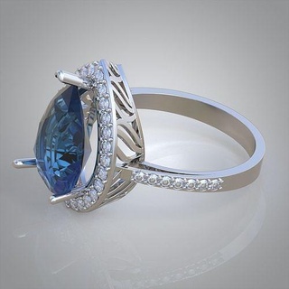diamante squillare 0585 3d stampabile model15 gioielleria gioiello pendente ciondoli lusso anelli orecchino orecchini braccialetto collana nozze oro platino argento braccialetti 3d print model - Mito3D
