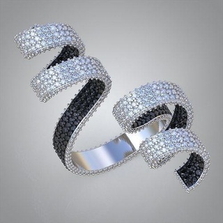 diamond ring 0586 3d printable model14- jewellery jewelry jewel jewelery pendant pendants luxury rings earring earrings bracelet necklace wedding gold platinum silver bangles 3d print model - Mito3D