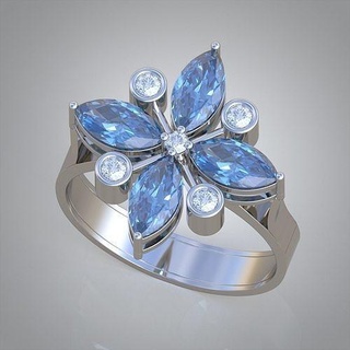 diamante anillo 0591 3d imprimible model12 joyería joya colgante pendiente colgantes lujo anillos arete pendientes pulsera collar Boda oro platino plata brazaletes 3d print model - Mito3D