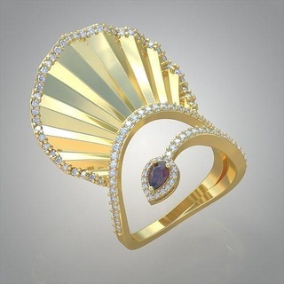diamond ring 0596 3d printable model9 jewellery jewelry jewel jewelery pendant pendants luxury rings earring earrings bracelet necklace wedding gold platinum silver bangles 3d print model - Mito3D