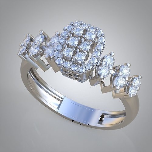 diamant bague 0613 3d imprimable modèle 8 bijoux bijou pendentif pendentifs luxe anneaux boucle d'oreille boucles d'oreilles bracelet Collier mariage or platine argent bracelets 3D print model - Mito3D