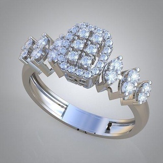 diamant bague 0613 3d imprimable modèle 8 bijoux bijou pendentif pendentifs luxe anneaux boucle d'oreille boucles d'oreilles bracelet Collier mariage or platine argent bracelets 3d print model - Mito3D
