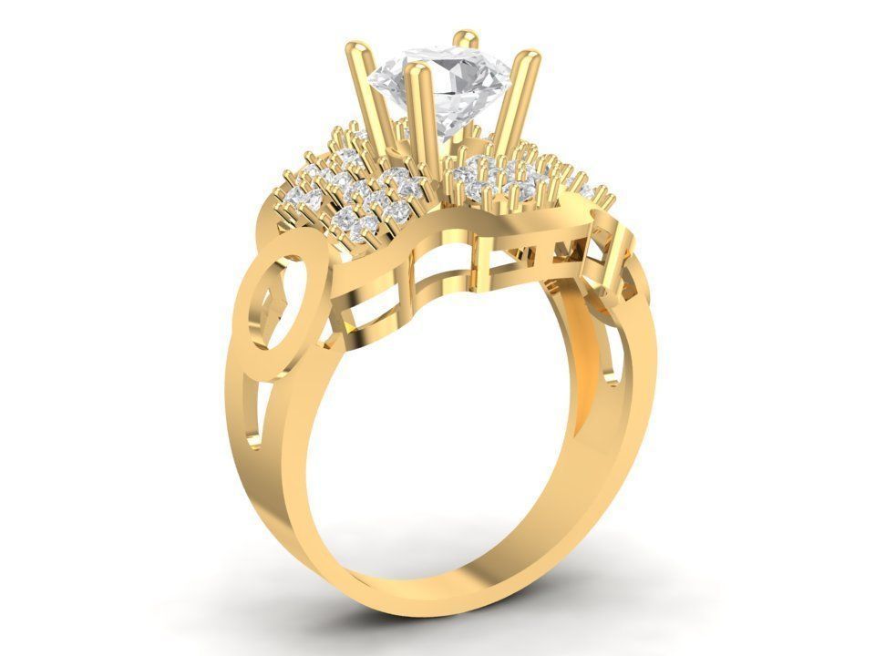 diamante squillare 1111 design 2011 rosa oro gioielleria moda Accessori uomo uomini donna donne unisex feng shui anelli 3D print model - Mito3D