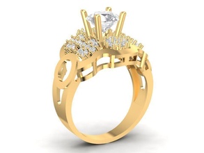 Diamant Ring 1111 Design 2011 Rose Gold Schmuck Mode Zubehör Männer Frau Frauen unisex Feng Shui Ringe 3d print model - Mito3D
