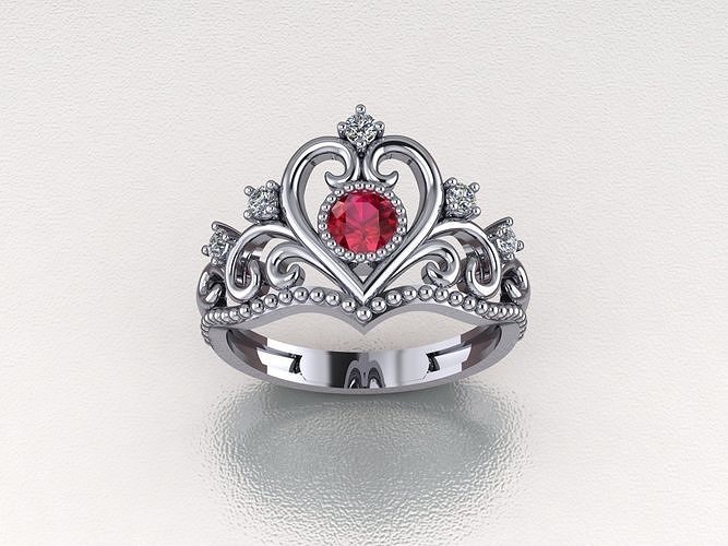 diamond ring 117 rings jewelry gold silver jewellery jewel engagement gem wedding fashion brilliant beauty sapphire diamant engagem ruby 3D print model - Mito3D