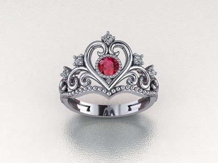 diamant bague 117 anneaux bijoux or argent bijou engagement gemme mariage mode brillant beauté saphir engagem rubis 3d print model - Mito3D