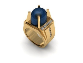 diamond ring 1 technology illustration desktop design abstract jewelry rings 3d print model - Mito3D