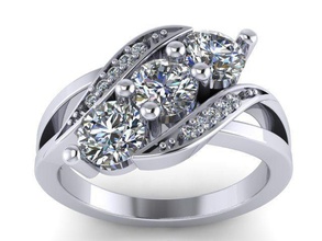 diamante squillare 145 oro gioielleria argento stampabile gioiello nozze Fidanzamento gemma platino collana 3d print model - Mito3D