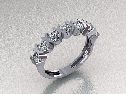 diamond ring 153 rings gold jewelry silver jewellery jewel wedding engagement gem fashion engagem beauty sapphire ruby rhino diamant 3d print model - Mito3D