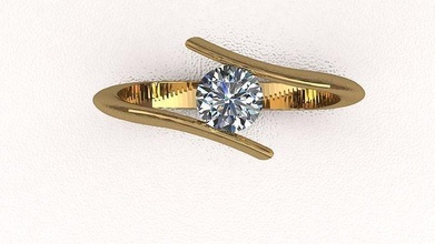 diamant ring 18 schmuck gold hochzeit platin engagement zubehörteil silber juwel mode schönheit rubin engagem solitär ringe 3d print model - Mito3D