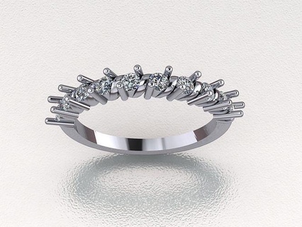 diamant bague 194 bijoux or argent bijou mariage gemme anneaux mode engagem brillant engagement beauté saphir rubis 3d print model - Mito3D