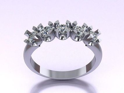 diamant bague 195 bijoux or argent bijou mariage gemme anneaux mode engagem brillant engagement beauté saphir rubis 3d print model - Mito3D