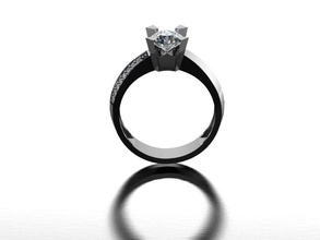 diamond ring 2018 3d -2 diamondring gold whitegold 14k jewelry rings 3d print model - Mito3D