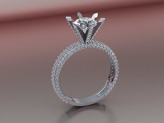 diamond ring 207 rings jewelry gold silver jewel wedding engagement platinum fashion solitaire beauty engagem jewellery 3D print model - Mito3D