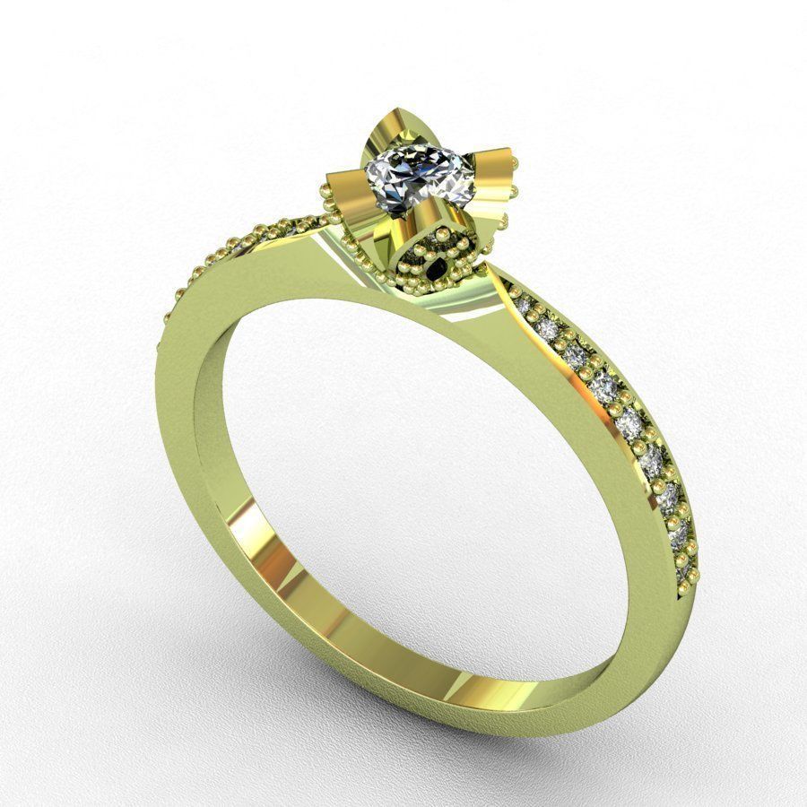Diamant-ring 3d-Druck Modell Schmuck Silber diamond earing genial ring gold rhino Nashorn bedruckbar ist brillant matrix gem weiblich Mode-Schönheit 3dprint solidescape stereoliteography Ringe 3D print model - Mito3D