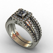 Diamant-ring 3d-Druck Modell Schmuck Mode gem Luxus ring Silber genial gold stereoliteography Nashorn matrix 3dmodel 3dprint bedruckbar ist Juwel Geschenk solidscape weiblich Ringe 3d print model - Mito3D