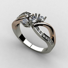 Diamant-ring 3d-Druck Modell Schmuck gold Silber bedruckbar ist engagem ring diamond genial gem Nashorn matrix vray 3dmodeling stereoliteographi solidscape rhino 3dprint Ringe 3d print model - Mito3D
