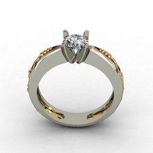 Diamant-ring 3d-Druck Modell Schmuck Silber diamond Juwel gold bedruckbar ist genial Mode-Schönheit Nashorn matrix render vray 3d-Modellierung stereoliteography solidscape gem weiß rhino 3d-drucken Ringe 3d print model - Mito3D