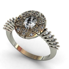 Diamant Ring 3d drucken Modell Nashorn Silber druckbar Juwel Weiß Schmuck Schönheit Stereolithographie Jevel Gold golden 3d print model - Mito3D