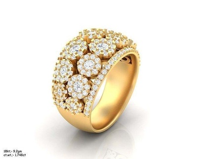 diamante anel 3d impressão joalheria precioso gema platina brilhando luxo ouro quilate pingente acessório prata imprimível jóia brilhante moda dedo esterlina beleza argolas 3d print model - Mito3D