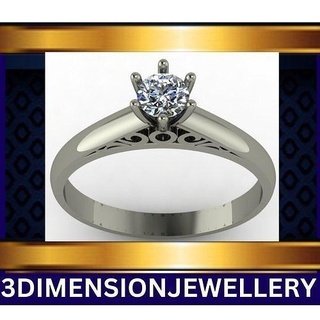 diamond ring 3dj-scg-01 jewellery gold silver cad cam platinum rings fashionrings gem wedding engagementring printable fashion women engagement sale jewelry 3d print model - Mito3D