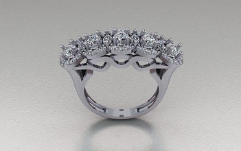 diamant ring 97 schmuck platin hochzeit engagement zubehörteil mode juwel silber brillant gold schönheit saphir rubin kleidung armreif ringe 3d print model - Mito3D