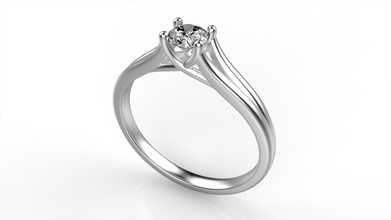 diamond ring all size jewelry wedding silver engagem rings 3d print model - Mito3D
