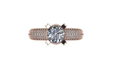 diamant bague impressionnant qualité bijoux or imprimable gemme boucle d'oreille engagement bracelet mode mariage collier anneaux brillant argent 3d print model - Mito3D
