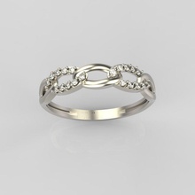 anello con diamante catena design gioielli brillante il di diamanti fidanzamento gemma oro gioiello stampabile in pietra nozze braccialetto a cubana d'oro anelli 3d print model - Mito3D