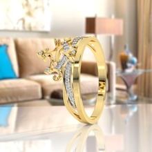 diamond ring crown jewelry wedding shining elegant gold fashion silver printable luxury precious gem brilliant cad sale by 3d rhino matrix stl rings 3d print model - Mito3D