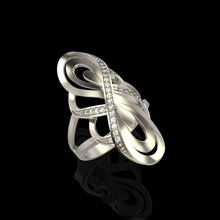 anello con diamante design gioielli brillante il di diamanti fidanzamento gemma oro gioiello stampabile argento in pietra nozze matrimonio anelli 3d print model - Mito3D