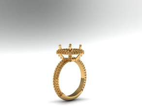 diamond anello di fidanzamento gioielli diamante disco platino oro gioiello moda carattere umana abbigliamento diamanti anelli 3d print model - Mito3D