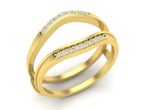 elmas yüzük muhafızlar Kadın takı gümüş yazdırılabilir mücevher düğün nişan platin sterlin parmak altın beyaz moda parlak yüzükler 3d print model - Mito3D