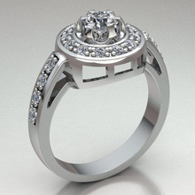 l'anneau de diamant bijoux ref-114 la mariée bague en l'émeraude cadeau d'or personnalisé argent anneau femmes solitaire l'engagement les platine mariage blanc womenbandring saphir anneaux 3d print model - Mito3D