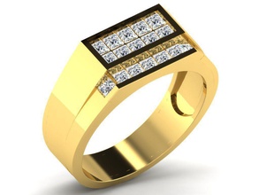 l'anneau de diamant dames bijoux d'argent imprimable le prototypage les anneaux l'engagement la mode joyau or mariage précieux beauté engagem bague fiançailles en 3d print model - Mito3D