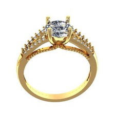 l'anneau de diamant dames bijoux d'argent imprimable le prototypage les anneaux l'engagement la mode joyau or mariage précieux beauté engagem bague en anneau 3d print model - Mito3D