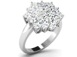 l'anneau de diamant dames bijoux d'argent imprimable le prototypage les anneaux l'engagement la mode joyau or mariage précieux beauté engagem bague en anneau 3d print model - Mito3D