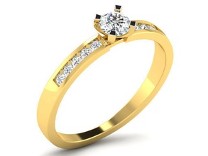 l'anneau de diamant dames bijoux d'argent imprimable le prototypage les anneaux l'engagement la mode joyau or mariage précieux beauté engagem anneau bague en 3d print model - Mito3D