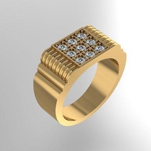 diamante anillo hombre mujer joyería joya oro plata imprimible Boda compromiso platino libra esterlina Moda collar enganchar dedo 3d print model - Mito3D