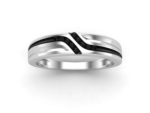 Diamant Ring Gold Schmuck Herren Jahrestag Hochzeit Ringe Mode Schönheit cad Band Silber solide Bast Juwel schwarz 3d print model - Mito3D