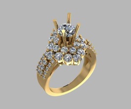 anel de diamante modernos 15 jóias logotipo anéis pingentes imprimir o design monumento a arte ouro platina baixar prata dragão colares caiters jóia moderno 3d print model - Mito3D