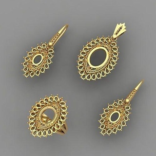 diamante anel colar jóias coleção joalheria ouro jóia pingente noivado argolas Casamento colares 3d print model - Mito3D