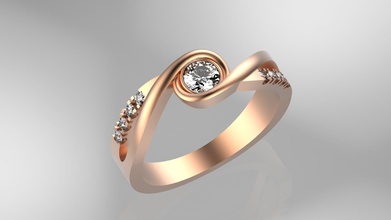 diamond ring not boolean jewelry jewel gem precious jewellery gold gems wedding diamonds gemstones rings 3d print model - Mito3D