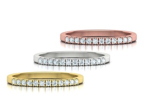 diamante anillo apilable 3dmodel banda joyería joya imprimible apilar delicado flecha pavimentar ajuste brillante Moda anillos Estados Unidos Canadá 3d print model - Mito3D
