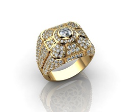 diamante squillare or nozze gruppo musicale uomini in 18k oro gioielleria moda sterlina argento platino anelli dito brillante 3d print model - Mito3D