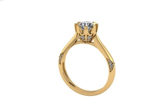 bague en diamant de mariage bijoux tige états-unis canada le pierre mossonaite ruby les anneaux italie joyau imprimable l'engagement 3dprinting or 8claw 6mm la mode d'autres 3d print model - Mito3D