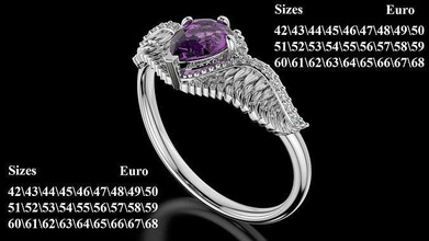diamond ring wings wedding jewelry gold silver gem engagement brilliant fashion beauty brillant jewel printable jewellery sterling cad vintag rings 3d print model - Mito3D