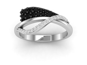 diamante anillo mujer joyería oro joya plata Boda compromiso brillante Moda belleza blanco libra esterlina 3d print model - Mito3D