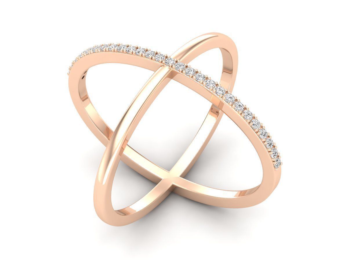 diamante anillo mujer joyería joya imprimible plata oro compromiso platino brillante Moda belleza libra esterlina 3D print model - Mito3D