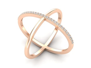 Diamant Ring Frau Schmuck druckbar Silber Juwel Gold Engagement Platin brillant Mode Schönheit Sterling 3d print model - Mito3D